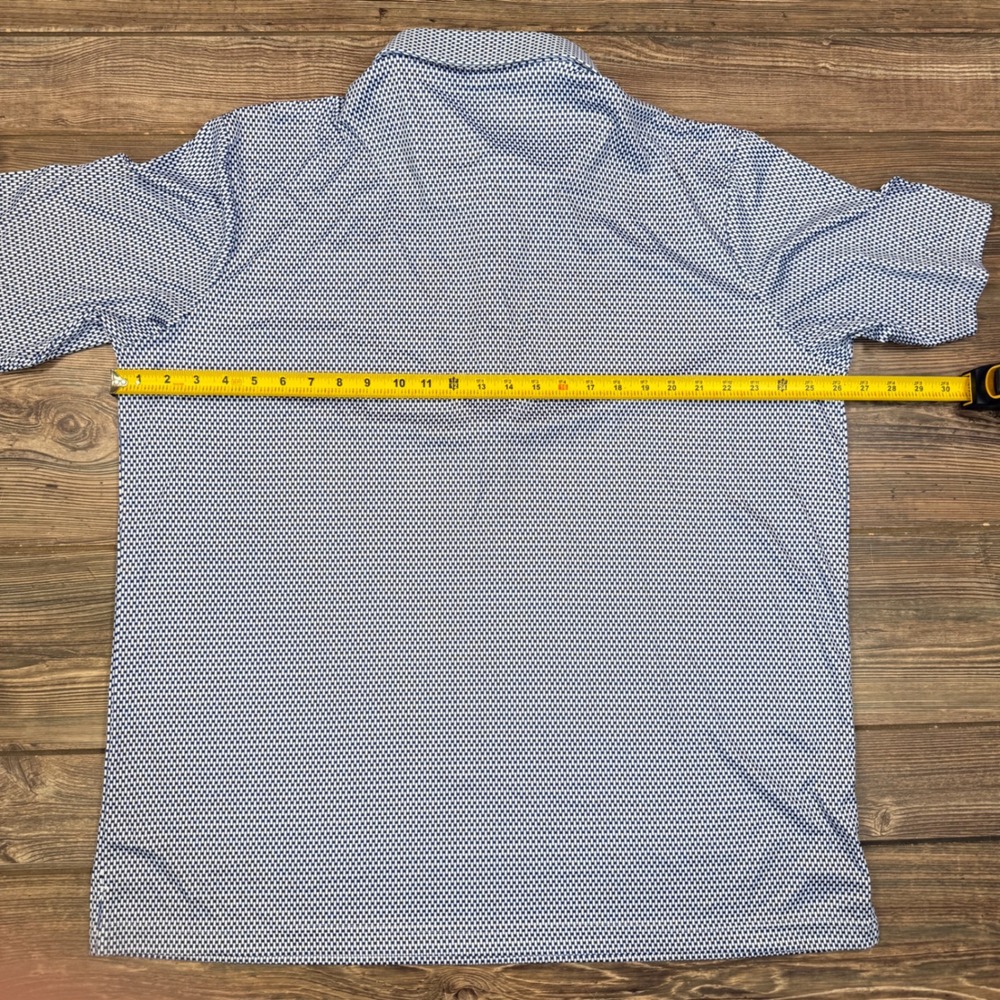 Collars & Co Men Size 2XL Relaxed Dress Collar Polo Blue White Vantage NWT - Picture 4 of 7